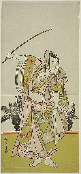The Actor Ichikawa Danzo IV as Soga no Goro Tokimune in the Play Chigo Suzuri Aoyagi... c. 1777. Creator: Shunsho