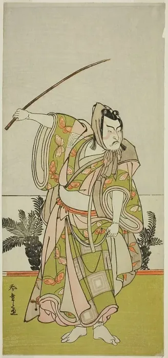 Framed Print : The Actor Ichikawa Danzo IV as Soga no Goro Tokimune in the Play Chigo Suzuri Aoyagi... c. 1777. Creator: Shunsho Framed Print : The Actor Ichikawa Danzo IV as Soga no Goro Tokimune in the Play Chigo Suzuri Aoyagi... c. 1777. Creator: Shunsho