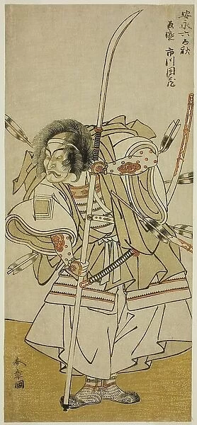 The Actor Ichikawa Danzo IV as Taira no Tomomori in the Play Yoshitsune Sembon-zakura... c. 1777. Creator: Shunsho