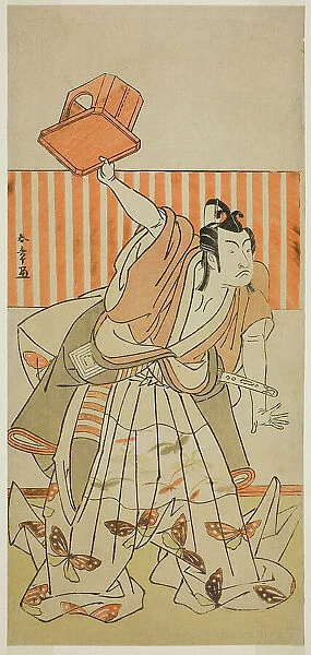 The Actor Ichikawa Monnosuke II as Ageha no Chokichi Disguised as Soga no Goro Tokimune... c. 1778. Creator: Shunsho