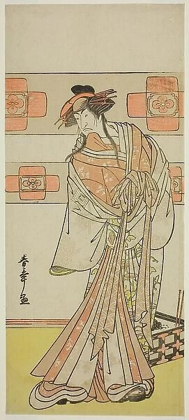 The Actor Ichikawa Monnosuke II as the Ghost of the Renegade Monk Seigen in the Play... c. 1783. Creator: Shunsho