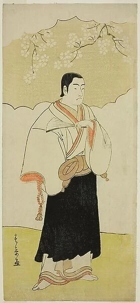 The Actor Ichikawa Monnosuke II as the Monk Renseibo in the Play Hatsumombi Kuruwa... c. 1780. Creator: Shunsho