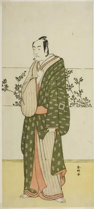 Framed Print : The Actor Ichikawa Monnosuke II, Possibly as Matsuya Soshichi, in the Play Chiyo no... c. 1785. Creator: Katsukawa Shunko Framed Print : The Actor Ichikawa Monnosuke II, Possibly as Matsuya Soshichi, in the Play Chiyo no... c. 1785. Creator: Katsukawa Shunko