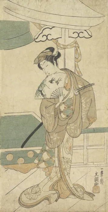 Framed Print : The Actor Ichikawa Uzayemon IX 1724-1785 in a Female Role. Creator: Ippitsusai Buncho Framed Print : The Actor Ichikawa Uzayemon IX 1724-1785 in a Female Role. Creator: Ippitsusai Buncho