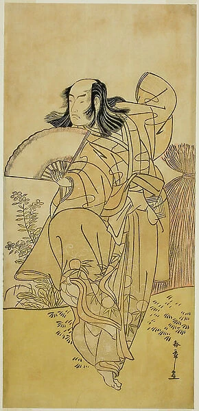 The Actor Ichikawa Yaozo III as Kusunoki Uraminosuke Disguised as a Male Fox from Tsuka... c. 1786. Creator: Shunsho
