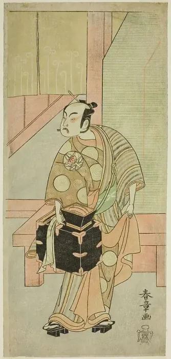 Framed Print : The Actor Ichimura Uzaemon IX as the Hairdreser Komagata Ikkaku in the Play Fuji no Yuki... c.1770. Creator: Shunsho Framed Print : The Actor Ichimura Uzaemon IX as the Hairdreser Komagata Ikkaku in the Play Fuji no Yuki... c.1770. Creator: Shunsho