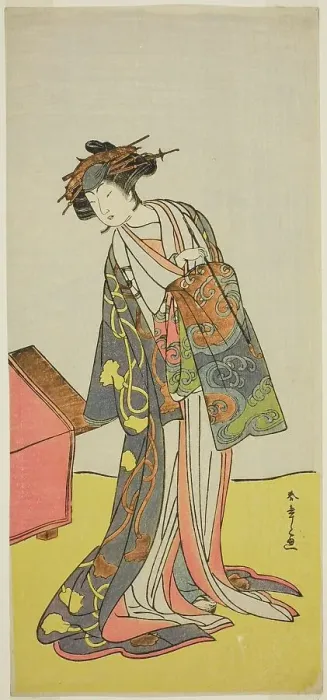 Framed Print : The Actor Iwai Hanshiro IV as the Courtesan Agemaki in the Play Sukeroku Yukari no... c. 1776. Creator: Shunsho Framed Print : The Actor Iwai Hanshiro IV as the Courtesan Agemaki in the Play Sukeroku Yukari no... c. 1776. Creator: Shunsho