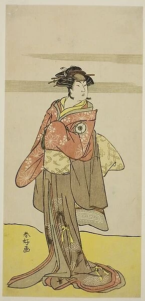 The Actor Iwai Hanshiro IV as Hitomaru Disguised as the Geisha Oshun in the Play Edo