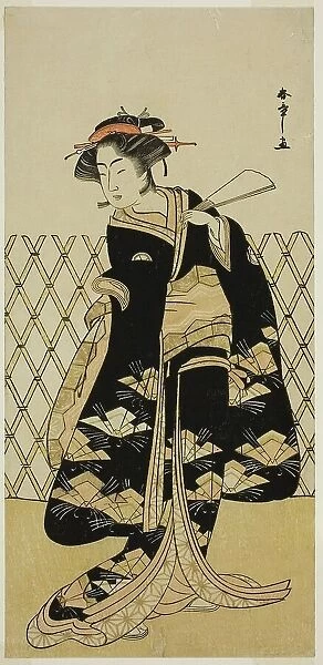 The Actor Iwai Hanshiro IV as Mitsuogiya Usukumo in the Play Shida Choja-bashira... c. 1781. Creator: Shunsho