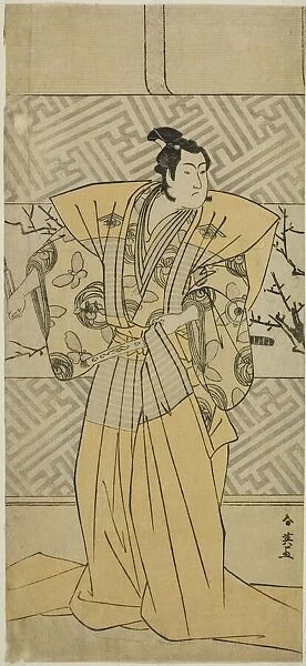 The Actor Iwai Hanshiro IV as Soga no Goro Tokimune in the Play Koi no Yosuga... c. 1789
