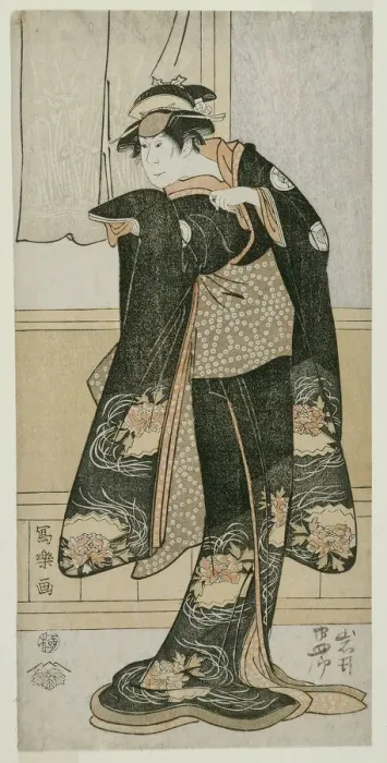 Framed Print : The Actor Iwai Hanshiro lV as Otoma, Daughter of Ohina from Inamuragasaki in Ka... 1794 (Kansei 6). Creator: Toshusai Sharaku Framed Print : The Actor Iwai Hanshiro lV as Otoma, Daughter of Ohina from Inamuragasaki in Ka... 1794 (Kansei 6). Creator: Toshusai Sharaku