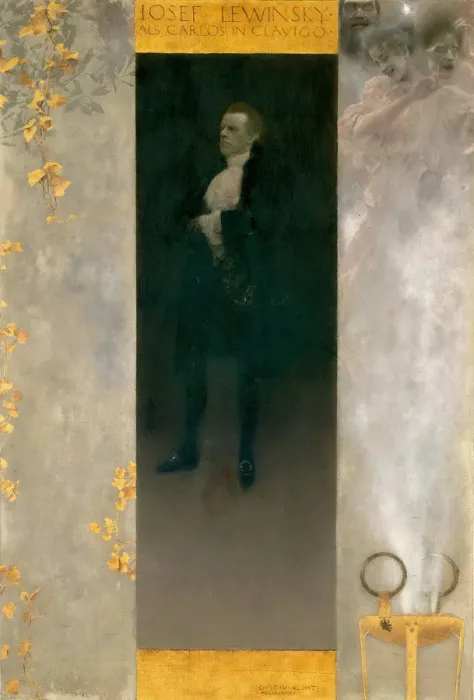 Framed Print : Actor Josef Lewinsky as Carlos, 1895. Artist: Klimt, Gustav (1862-1918) Framed Print : Actor Josef Lewinsky as Carlos, 1895. Artist: Klimt, Gustav (1862-1918)