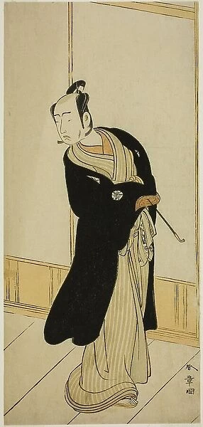 The Actor Matsumoto Koshiro IV as Izutsu Onnanosuke (?) in the Play Keisei Tsuki no... c. 1775. Creator: Shunsho