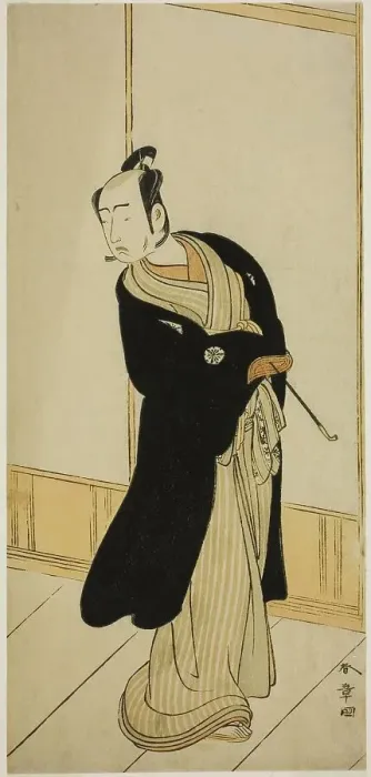 Framed Print : The Actor Matsumoto Koshiro IV as Izutsu Onnanosuke (?) in the Play Keisei Tsuki no... c. 1775. Creator: Shunsho Framed Print : The Actor Matsumoto Koshiro IV as Izutsu Onnanosuke (?) in the Play Keisei Tsuki no... c. 1775. Creator: Shunsho