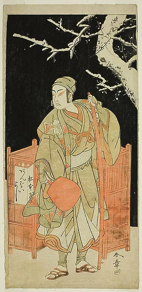 The Actor Matsumoto Koshiro IV as Sagami Jiro Disguised as Ambaiyoshi Gorohachi in the... c. 1772. Creator: Shunsho