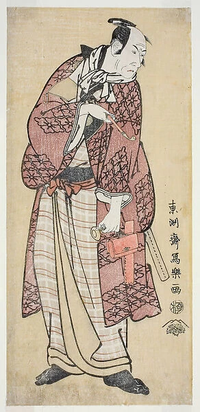 The Actor Matsumoto Koshiro IV as the Wealthy Bumpkin from Yamato, Actually Mag... 1794 (Kansei 6). Creator: Toshusai Sharaku