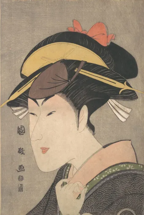 Framed Print : The Actor Matsumoto Yonesaburo in a Womans Role, late 1790s. Creator: Utagawa Kunimasa Framed Print : The Actor Matsumoto Yonesaburo in a Womans Role, late 1790s. Creator: Utagawa Kunimasa