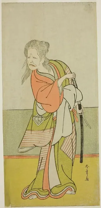 Framed Print : The Actor Nakajima Kanzaemon III as Yaguchi no Karasu-baba in the Play Hono Nitta... c. 1777. Creator: Shunsho Framed Print : The Actor Nakajima Kanzaemon III as Yaguchi no Karasu-baba in the Play Hono Nitta... c. 1777. Creator: Shunsho