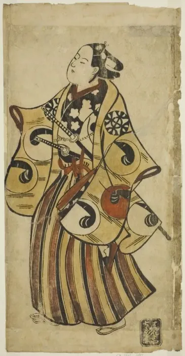 Framed Print : The Actor Nakamura Denkuro I, c. 1710. Creator: Torii Kiyonobu I Framed Print : The Actor Nakamura Denkuro I, c. 1710. Creator: Torii Kiyonobu I
