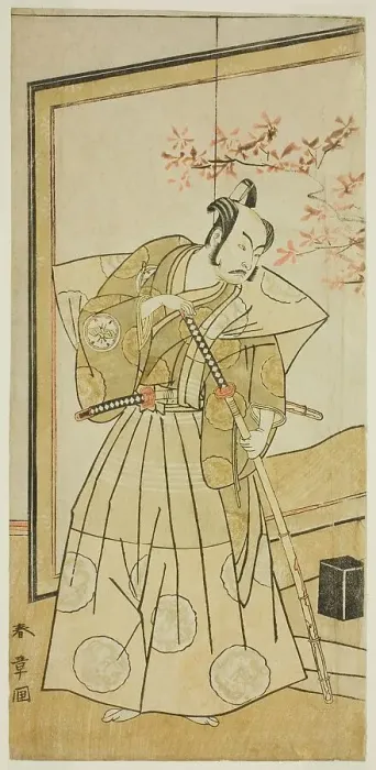 Framed Print : The Actor Nakamura Juzo II as Akita Jonosuke in the Play Onna Aruji Hatsuyuki no Sekai... c. 1773. Creator: Shunsho Framed Print : The Actor Nakamura Juzo II as Akita Jonosuke in the Play Onna Aruji Hatsuyuki no Sekai... c. 1773. Creator: Shunsho