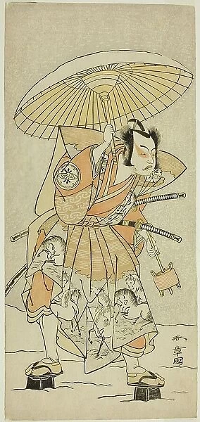 The Actor Nakamura Juzo II as Kajiwara Genta Kagetoki in the Play Izu-goyomi Shibai no... c. 1772. Creator: Shunsho