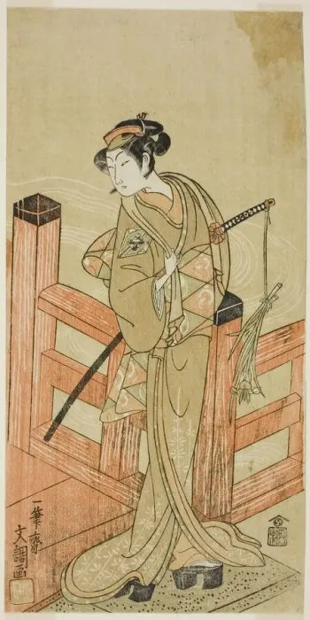 Framed Print : The Actor Nakamura Matsue I as Tsuchiya Umegawa Disguised as the Female Sumo... c. 1770. Creator: Ippitsusai Buncho Framed Print : The Actor Nakamura Matsue I as Tsuchiya Umegawa Disguised as the Female Sumo... c. 1770. Creator: Ippitsusai Buncho