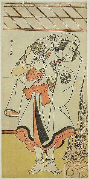 The Actor Nakamura Nakazo I as Chinzei Hachiro Tametomo Disguised as an Ascetic Monk... c. 1780. Creator: Shunsho