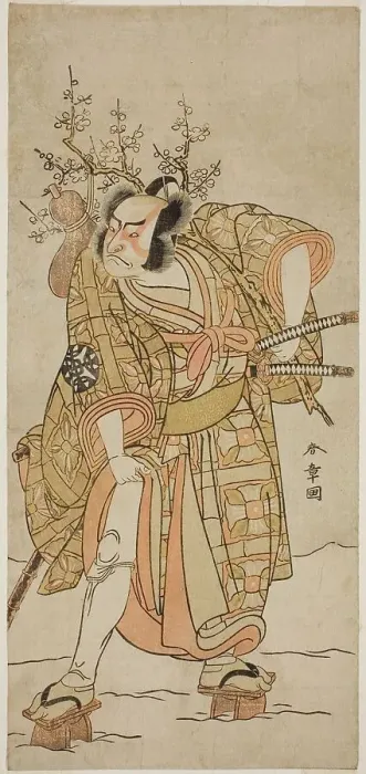 Framed Print : The Actor Nakamura Nakazo I as Matano no Goro in the Play Hana-zumo Genji Hiiki... c. 1775. Creator: Shunsho Framed Print : The Actor Nakamura Nakazo I as Matano no Goro in the Play Hana-zumo Genji Hiiki... c. 1775. Creator: Shunsho