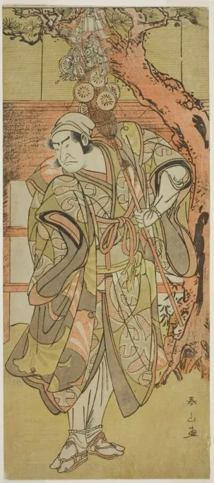 Framed Print : The Actor Nakamura Nakazo I as a peddler of toys, Japan, c. 1782 / 90 Framed Print : The Actor Nakamura Nakazo I as a peddler of toys, Japan, c. 1782 / 90