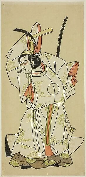 The Actor Nakamura Nakazo I as Prince Koreakira (?) in the Play Gohiiki Kanjincho... c. 1773. Creator: Shunsho
