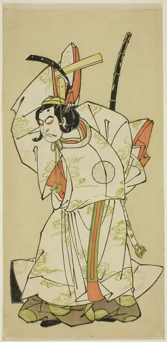 Framed Print : The Actor Nakamura Nakazo I as Prince Koreakira (?) in the Play Gohiiki Kanjincho... c. 1773. Creator: Shunsho Framed Print : The Actor Nakamura Nakazo I as Prince Koreakira (?) in the Play Gohiiki Kanjincho... c. 1773. Creator: Shunsho
