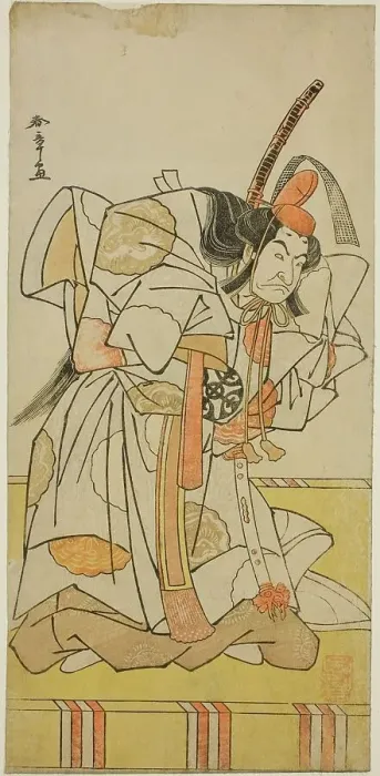 Framed Print : The Actor Nakamura Nakazo I as Prince Takahiro in the Play Date Nishiki Tsui no Yumitori... c.1778. Creator: Shunsho Framed Print : The Actor Nakamura Nakazo I as Prince Takahiro in the Play Date Nishiki Tsui no Yumitori... c.1778. Creator: Shunsho