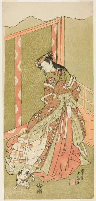 Framed Print : The Actor Nakamura Noshio I as the Third Princess (Nyosan no Miya) in the Play Fuki... c Framed Print : The Actor Nakamura Noshio I as the Third Princess (Nyosan no Miya) in the Play Fuki... c
