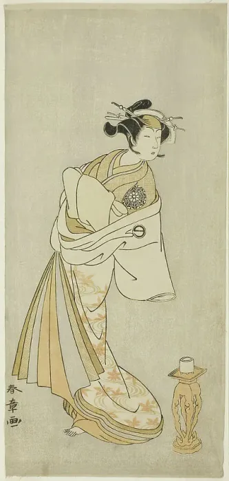 Framed Print : The Actor Nakamura Noshio I as the Spirit of the Courtesan Takao, in the Shosagoto Danc... c. 1772. Creator: Shunsho Framed Print : The Actor Nakamura Noshio I as the Spirit of the Courtesan Takao, in the Shosagoto Danc... c. 1772. Creator: Shunsho