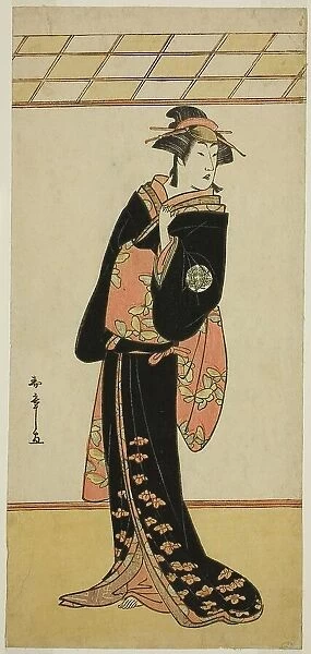 The Actor Nakamura Riko I as Lady Manko (Manko Gozen) (?) in the Play Soga Musume... c. 1784. Creator: Shunsho