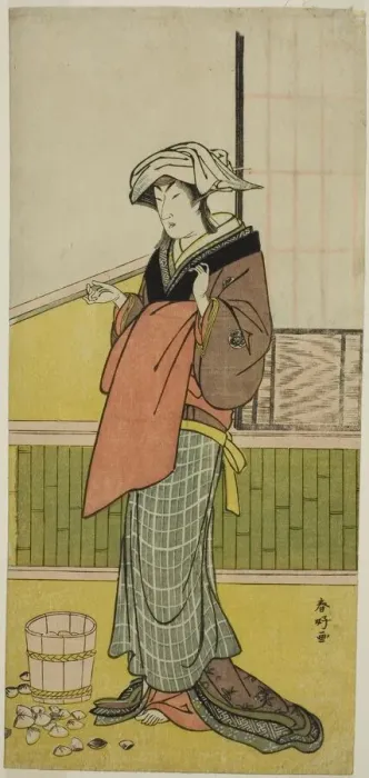 Framed Print : The Actor Nakamura Riko I as Moshio (?) in the Play Honda Yayoi Meoto Junrei (?)... c Framed Print : The Actor Nakamura Riko I as Moshio (?) in the Play Honda Yayoi Meoto Junrei (?)... c