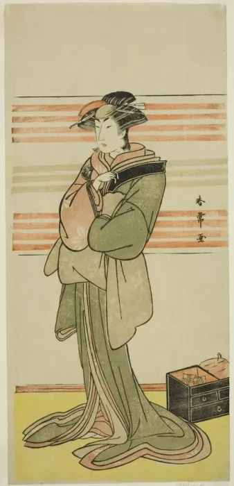 Framed Print : The Actor Nakamura Riko I as Osen of the Komatsuya House (?) in the Play Nanakusa... c Framed Print : The Actor Nakamura Riko I as Osen of the Komatsuya House (?) in the Play Nanakusa... c