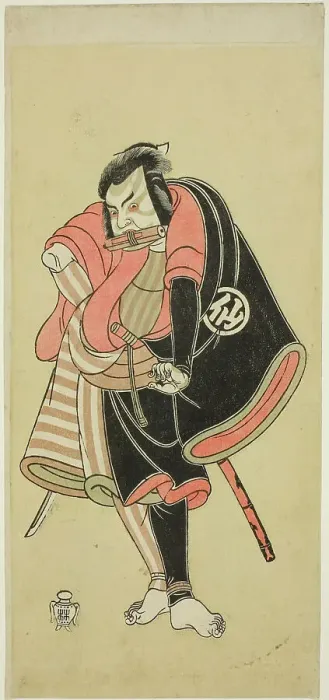 Framed Print : The Actor Nakamura Sukegoro II as Aso no Matsuwaka, a Ninja (Shadow Warrior), in the Pl... c. 1768. Creator: Shunsho Framed Print : The Actor Nakamura Sukegoro II as Aso no Matsuwaka, a Ninja (Shadow Warrior), in the Pl... c. 1768. Creator: Shunsho