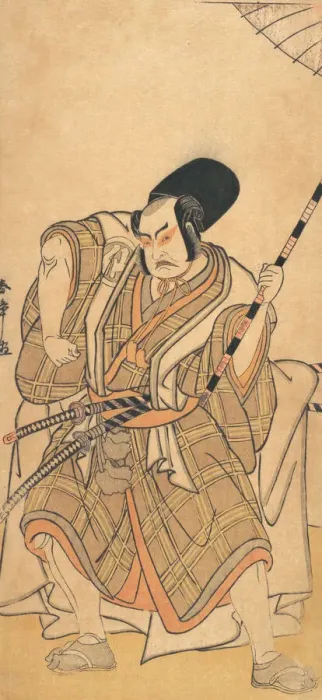 Framed Print : The Actor Nakamura Sukegoro II as a Samurai Disguised as a Shicho or Attendant... ca. 1778. Creator: Shunsho Framed Print : The Actor Nakamura Sukegoro II as a Samurai Disguised as a Shicho or Attendant... ca. 1778. Creator: Shunsho