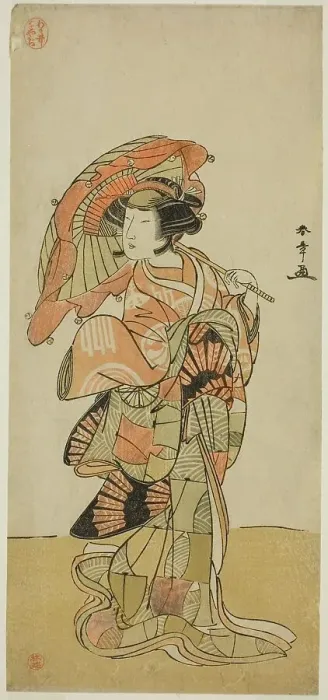 Framed Print : The Actor Nakamura Tomijuro I as the female fox from Mt. Ubagadake in the play... c. 1777. Creator: Shunsho Framed Print : The Actor Nakamura Tomijuro I as the female fox from Mt. Ubagadake in the play... c. 1777. Creator: Shunsho