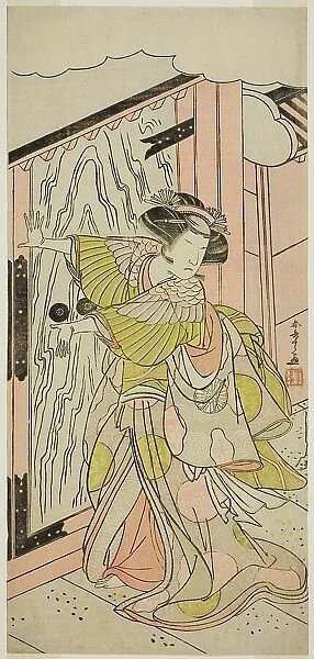 The Actor Nakamura Tomijuro I as Lady Hangaku (Hangaku Gozen) in the Play Wada-... c. 1777. Creator: Shunsho