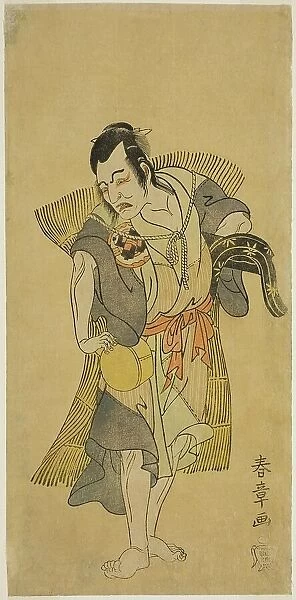 The Actor Nakamura Utaemon I as Kudo Suketsune Disguised as a Beggar in the Play... c. 1769. Creator: Shunsho
