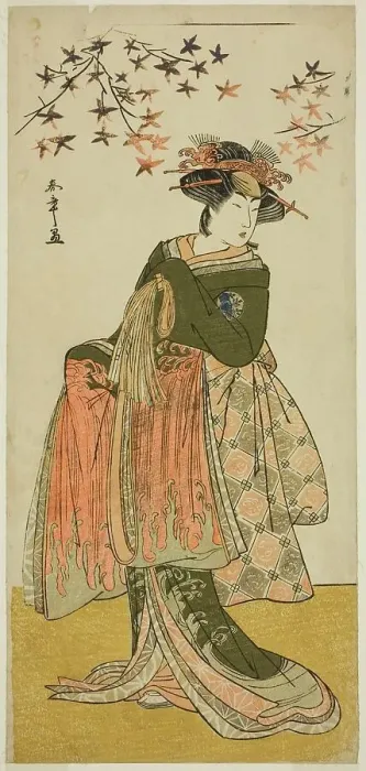 Framed Print : The Actor Nakayama Tomisaburo I as the Geisha Yukino (or Oyuki?) in the Play Kabuki no... c. 1781. Creator: Shunsho Framed Print : The Actor Nakayama Tomisaburo I as the Geisha Yukino (or Oyuki?) in the Play Kabuki no... c. 1781. Creator: Shunsho