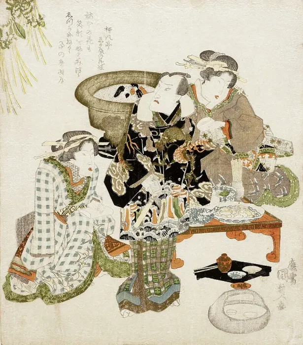 Framed Print : The Actor Onoe Kikugoro III at Umemoto Teahouse, c1825. Creator: Utagawa Kunisada Framed Print : The Actor Onoe Kikugoro III at Umemoto Teahouse, c1825. Creator: Utagawa Kunisada
