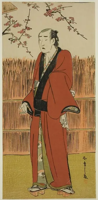 Framed Print : The Actor Onoe Matsusuke I as Baramon no Kichi in the Play Hatsumombi Kuruwa Soga... c. 1780. Creator: Shunsho Framed Print : The Actor Onoe Matsusuke I as Baramon no Kichi in the Play Hatsumombi Kuruwa Soga... c. 1780. Creator: Shunsho