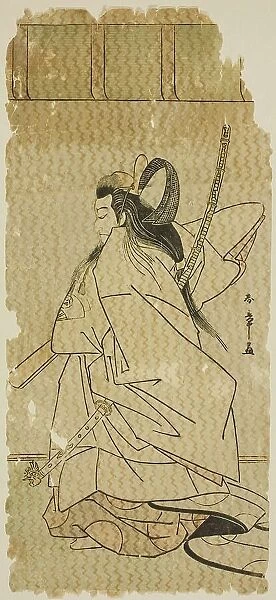 The Actor Onoe Matsusuke I as Prince Takanori in the play 'Kaeribana Eiyu Taiheiki, '... c. 1779. Creator: Shunsho. The Actor Onoe Matsusuke I as Prince Takanori in the play 'Kaeribana Eiyu Taiheiki, '... c. 1779. Creator: Shunsho