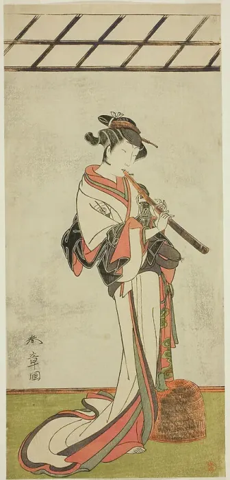Framed Print : The Actor Onoe Tamizo I as Oiso no Tora or Kewaizaka no Shosho, Disguised as a Female... c. 1774. Creator: Shunsho Framed Print : The Actor Onoe Tamizo I as Oiso no Tora or Kewaizaka no Shosho, Disguised as a Female... c. 1774. Creator: Shunsho