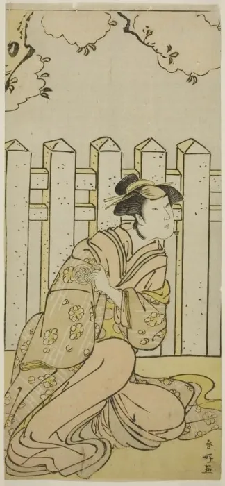 Framed Print : The Actor Osagawa Tsuneyo II as Onoe in the Play Haru no Nishiki Date-zome Soga... c. 1790. Creator: Katsukawa Shunko Framed Print : The Actor Osagawa Tsuneyo II as Onoe in the Play Haru no Nishiki Date-zome Soga... c. 1790. Creator: Katsukawa Shunko