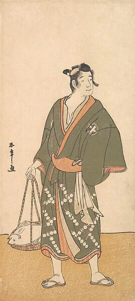 The Actor Otani Hiroemon III as a Fish Peddler, 1726-1792. Creator: Shunsho
