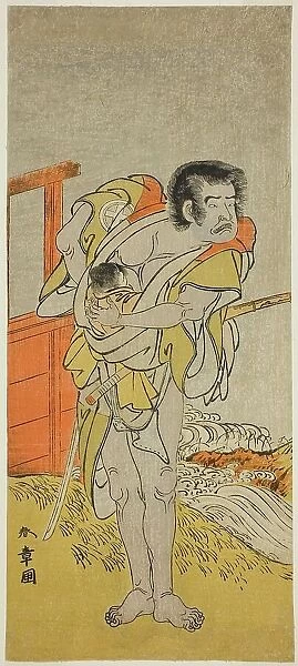 The Actor Otani Tomoemon I as Kasahari Hokkyo in the Play Kazoe Uta Ta Ue Soga... c. 1776. Creator: Shunsho
